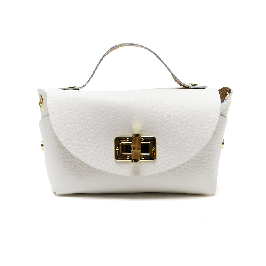 Mini Pochette in Vera Pelle con Tracolla a Catena – Made in Italy