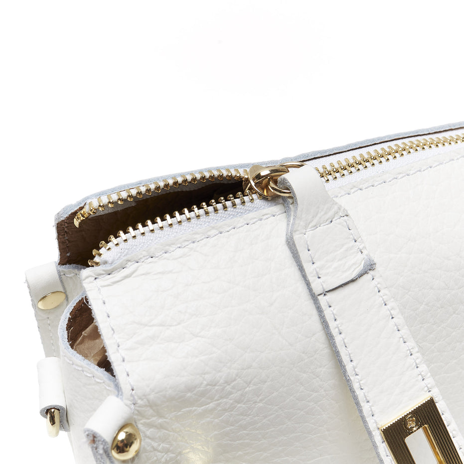 Pochette a Tracolla chiusura sicura in Vera Pelle – Made in Italy