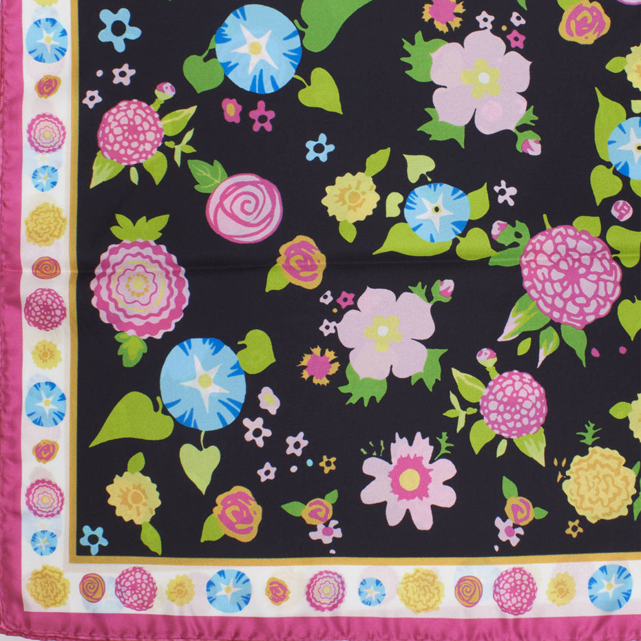 Foulard Donna in Seta 100% "Giardino Segreto" – Foulard Elegante Made in Italy 88x88 cm