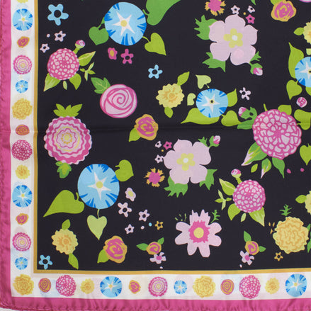 Foulard Donna in Seta 100% "Giardino Segreto" – Foulard Elegante Made in Italy 88x88 cm