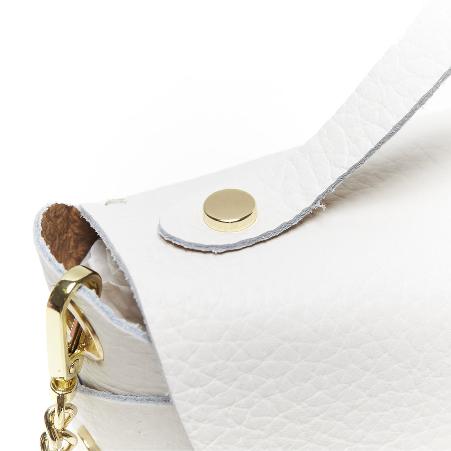 Mini Pochette in Vera Pelle con Tracolla a Catena – Made in Italy