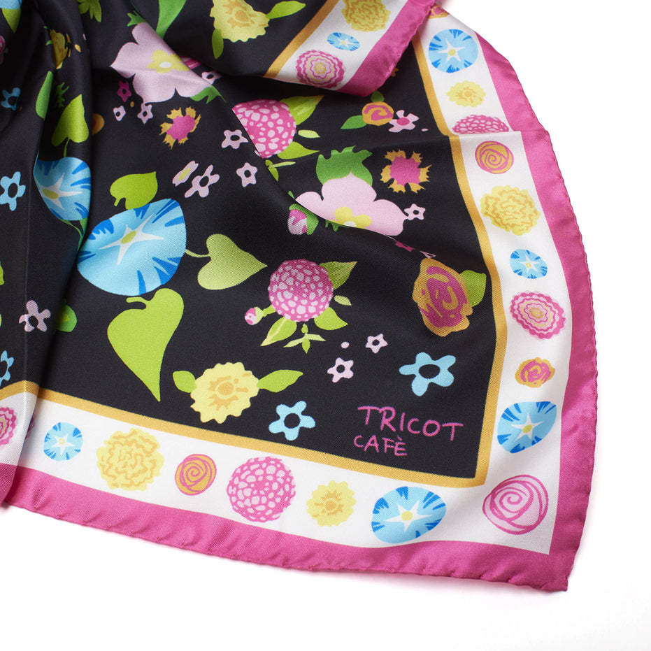 Foulard Donna in Seta 100% "Giardino Segreto" – Foulard Elegante Made in Italy 88x88 cm