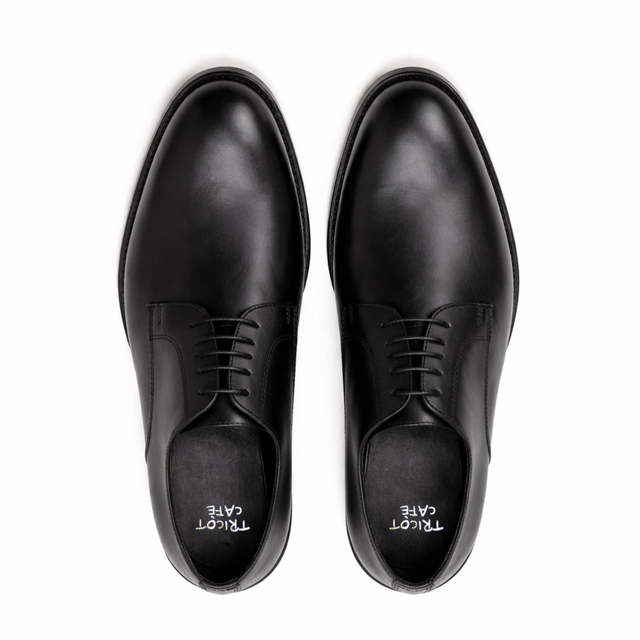 Scarpe - Derby plain toe da uomo in vitello – elegante in vera pelle
