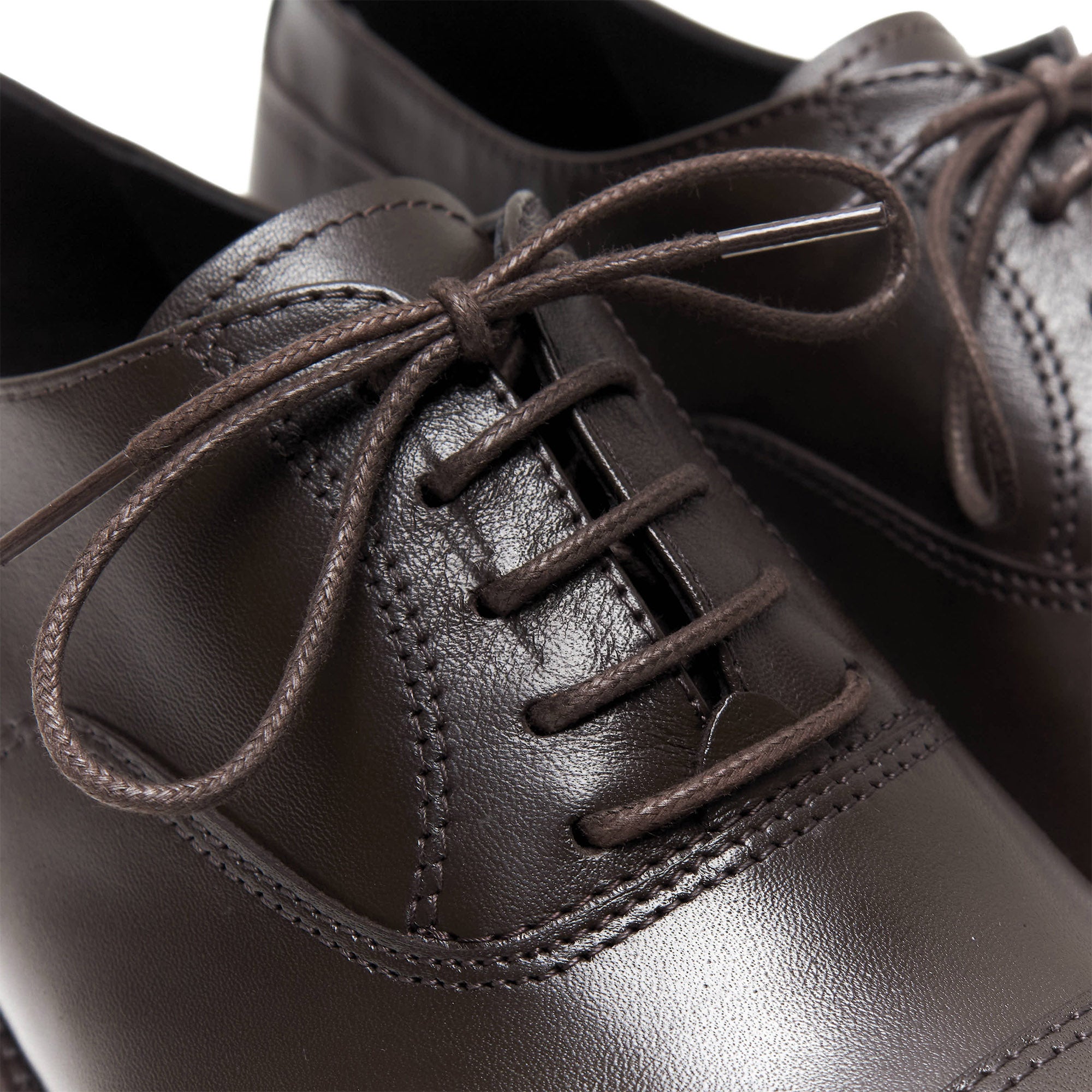 Scarpe - Francesina derby cap toe da uomo in fiore di vitello