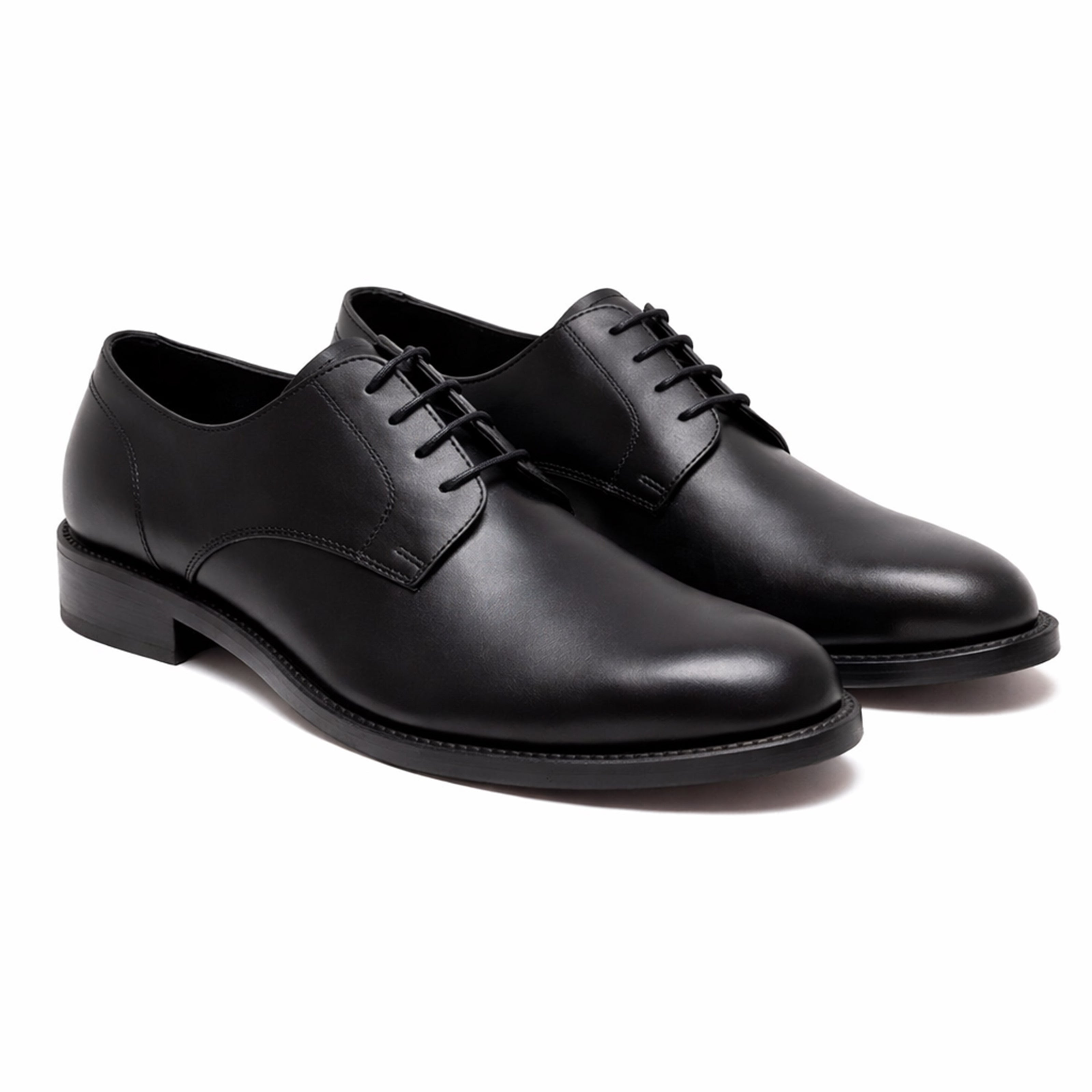 Scarpe - Derby plain toe da uomo in vitello – elegante in vera pelle
