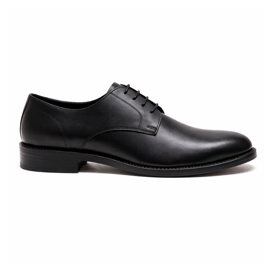 Scarpe - Derby plain toe da uomo in vitello – elegante in vera pelle