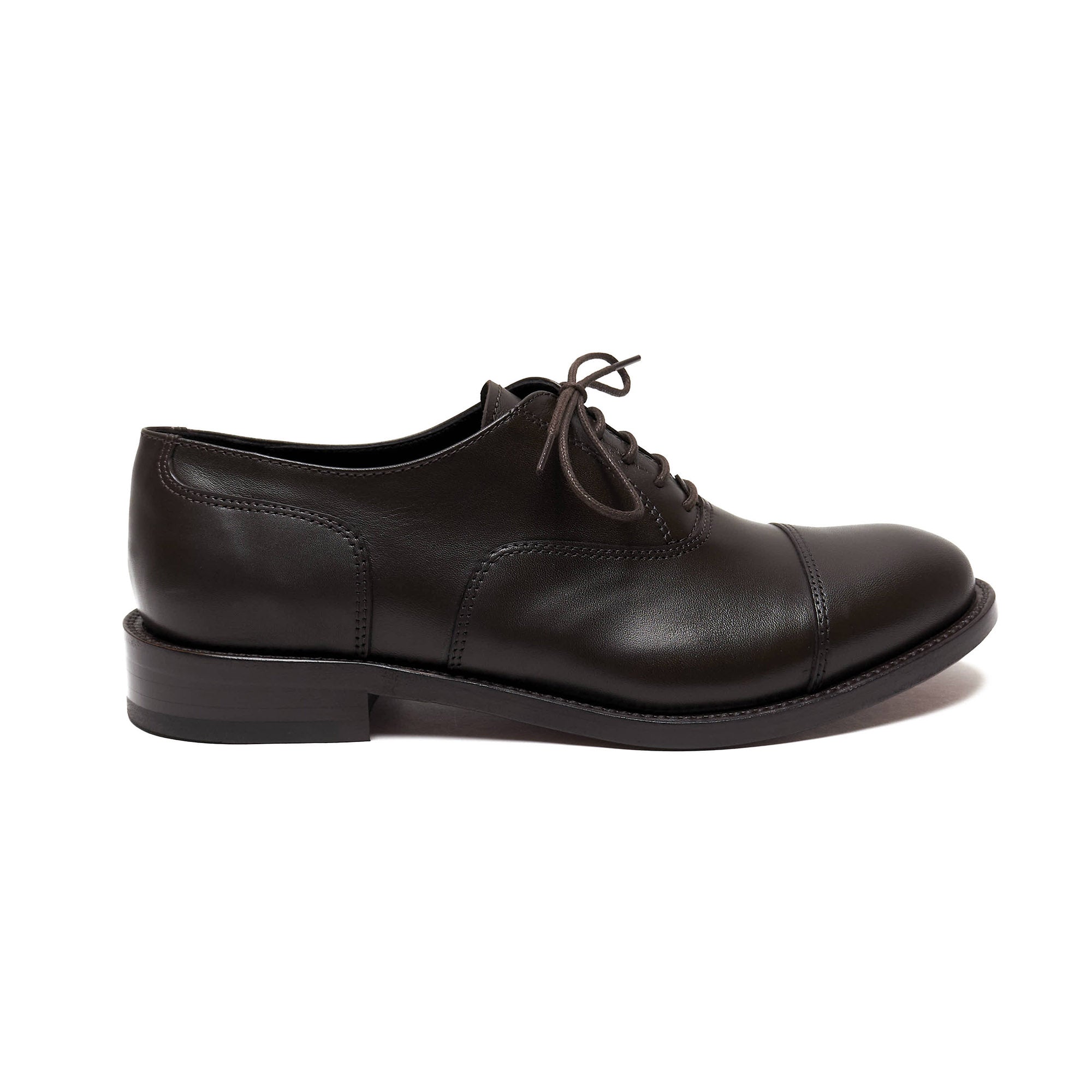 Scarpe - Francesina derby cap toe da uomo in fiore di vitello