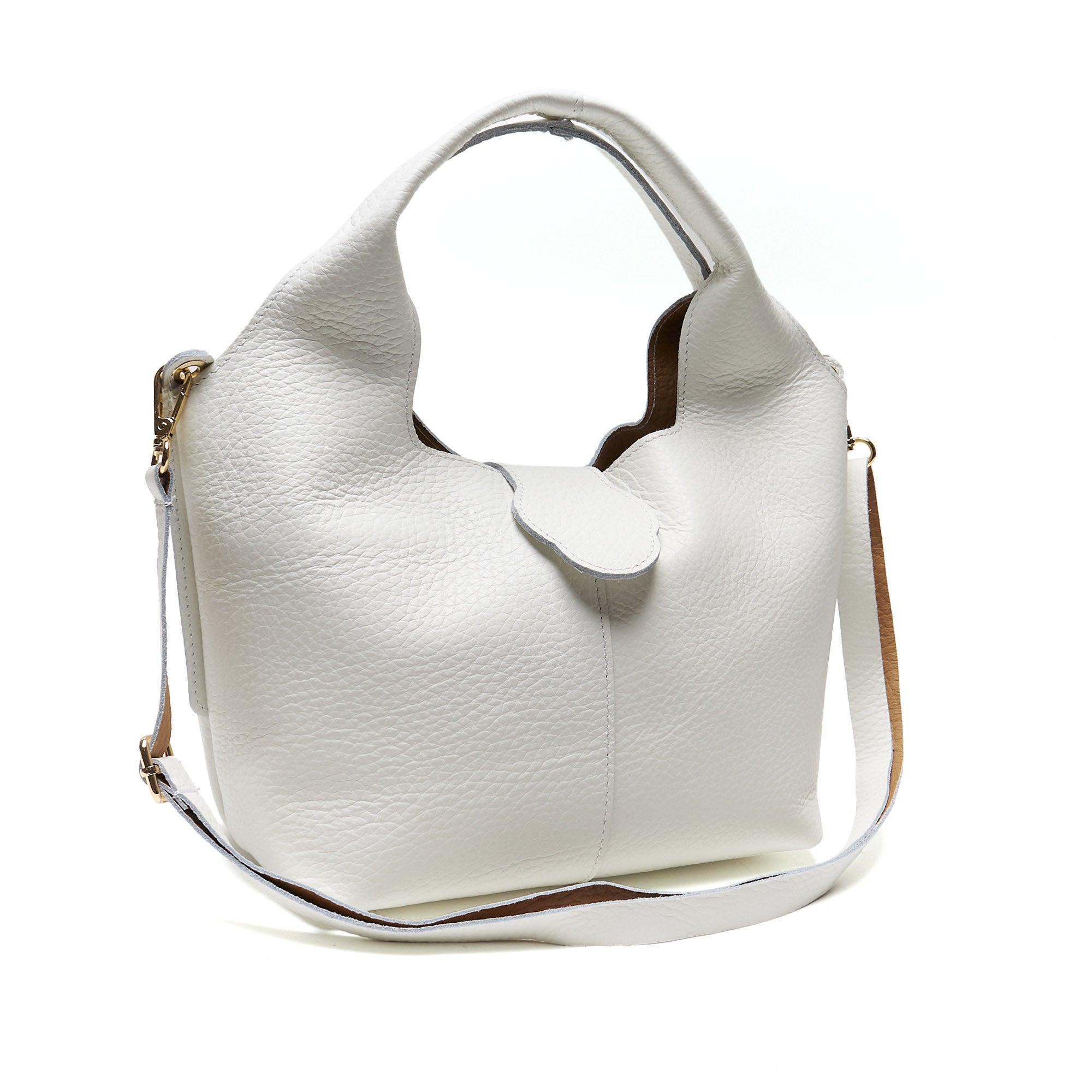 Borsa Hobo in Vera Pelle con Pochette Estraibile – Made in Italy
