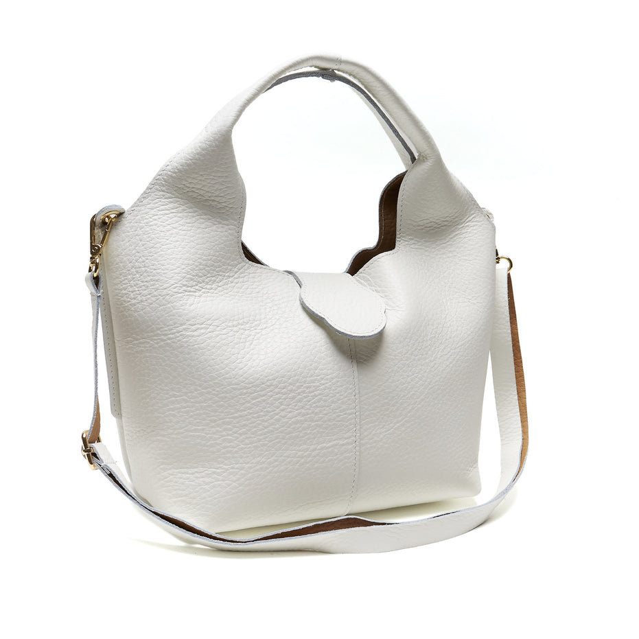 Borsa Hobo in Vera Pelle con Pochette Estraibile – Made in Italy
