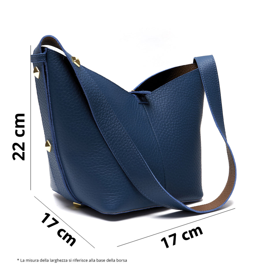 Borsa a Spalla in Vera Pelle con Pochette Estraibile – Made in Italy