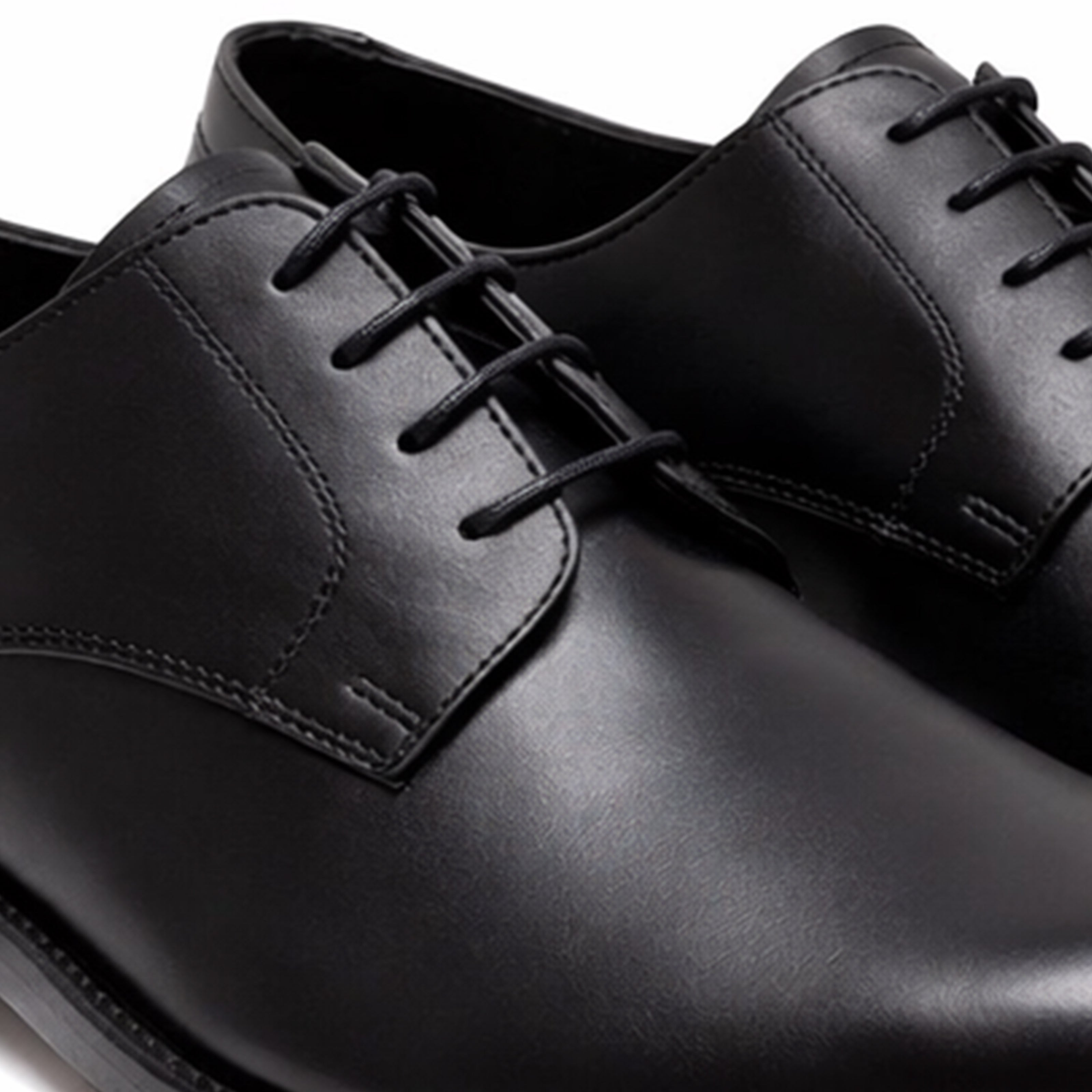 Scarpe - Derby plain toe da uomo in vitello – elegante in vera pelle