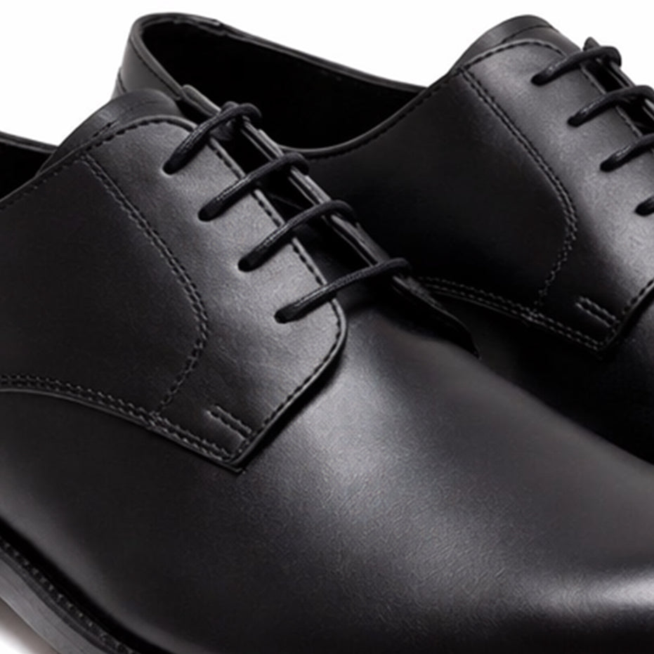 Scarpe - Derby plain toe da uomo in vitello – elegante in vera pelle