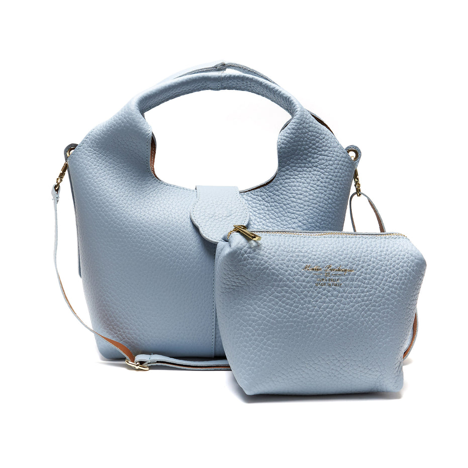 Borsa Hobo in Vera Pelle con Pochette Estraibile – Made in Italy
