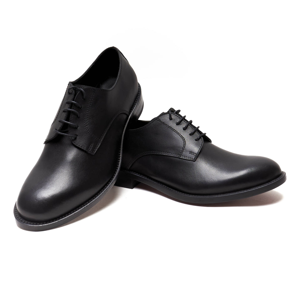 Scarpe - Derby plain toe da uomo in vitello – elegante in vera pelle