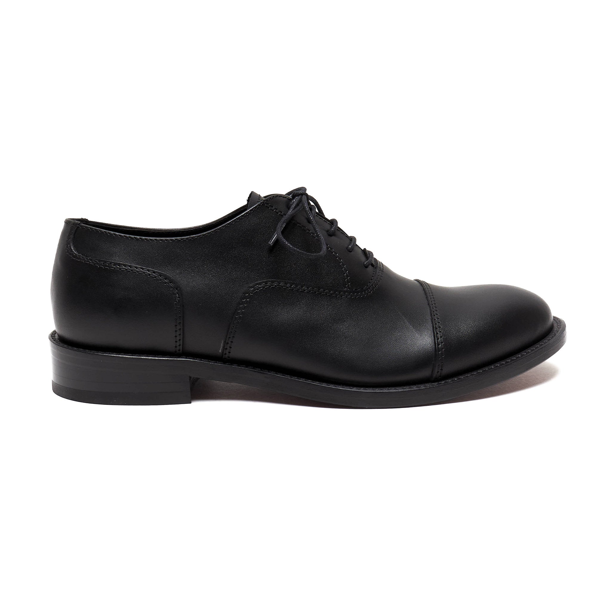 Scarpe - Francesina derby cap toe da uomo in fiore di vitello
