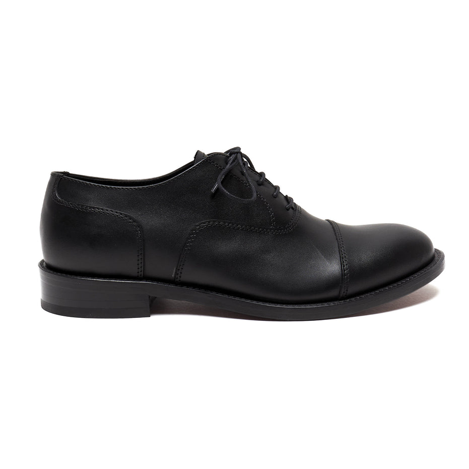 Scarpe - Francesina derby cap toe da uomo in fiore di vitello