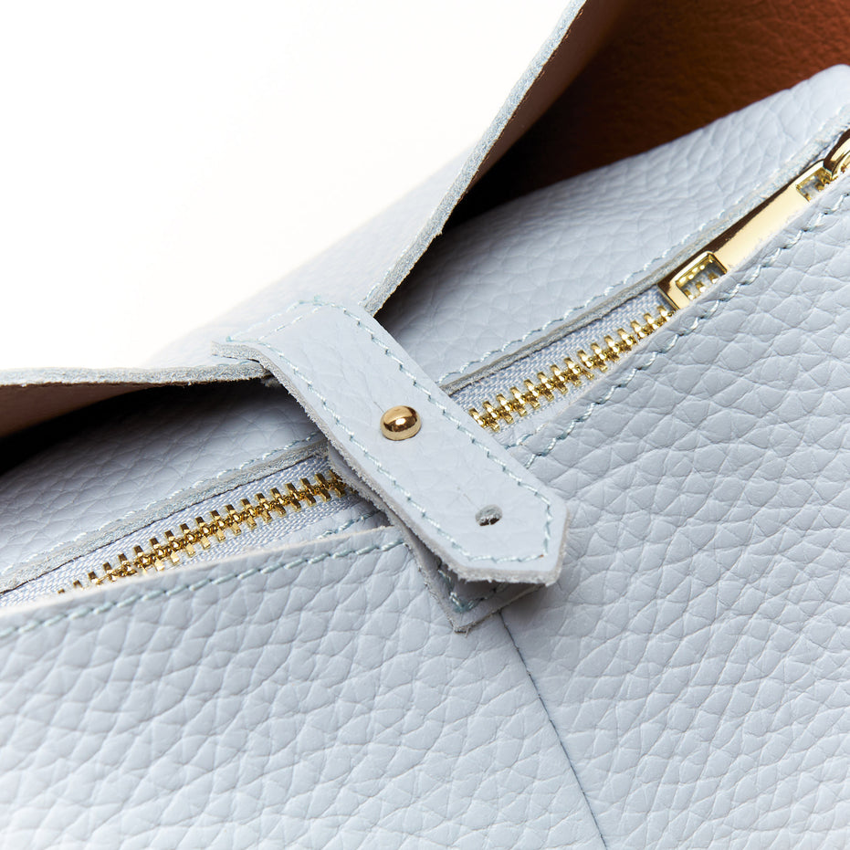 Borsa a Spalla in Vera Pelle con Pochette Estraibile – Made in Italy