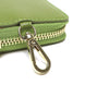 Portadocumenti Donna in Vera Pelle Made in Italy con Zip e Moschettone Oro
