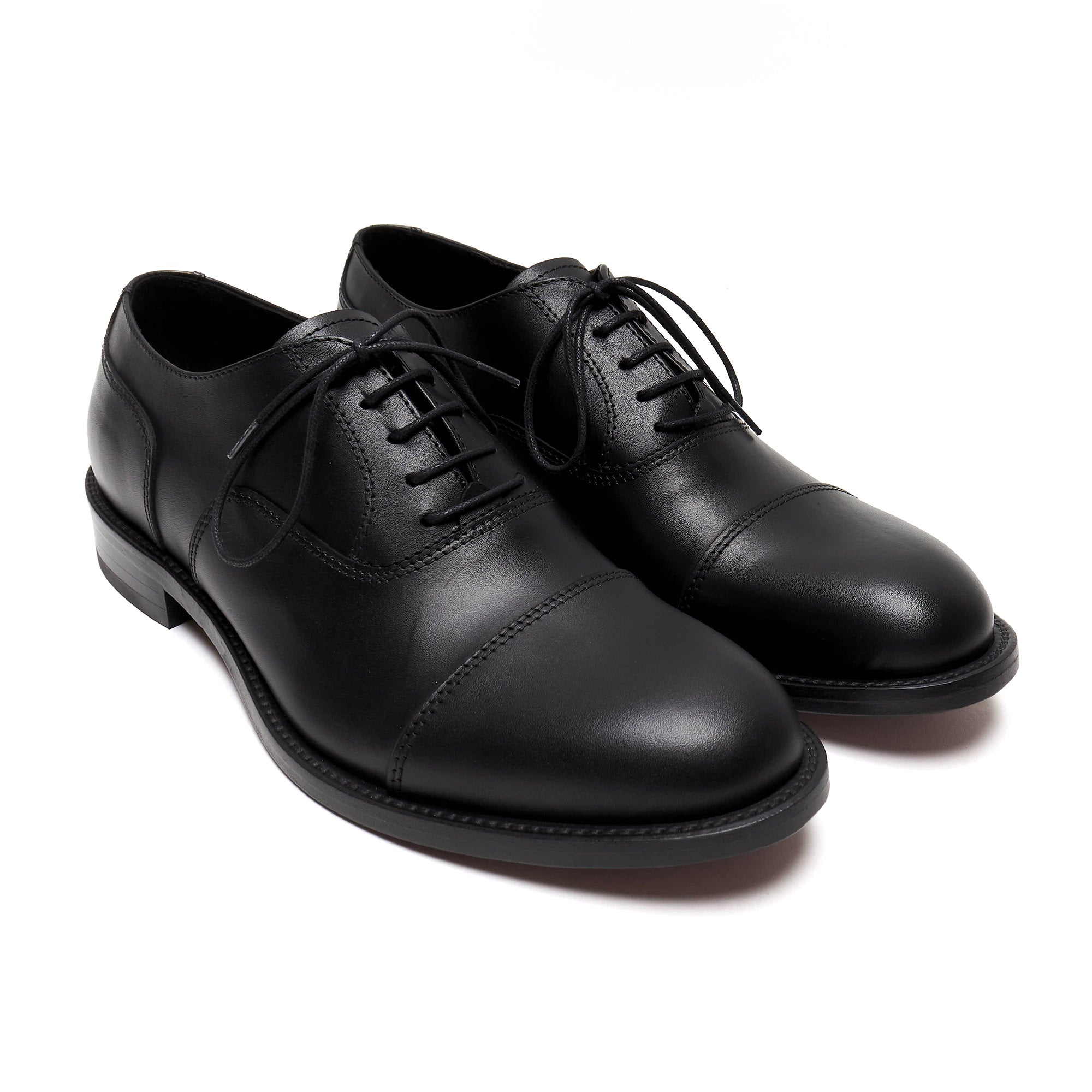 Scarpe - Francesina derby cap toe da uomo in fiore di vitello