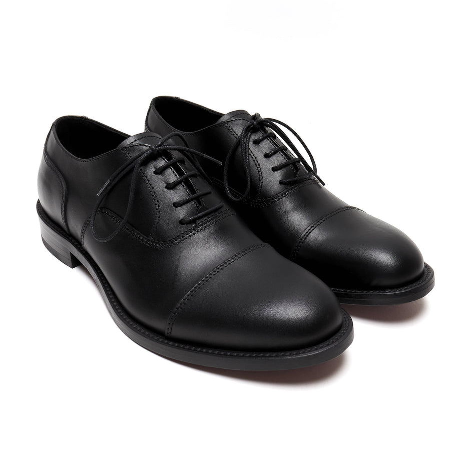 Scarpe - Francesina derby cap toe da uomo in fiore di vitello