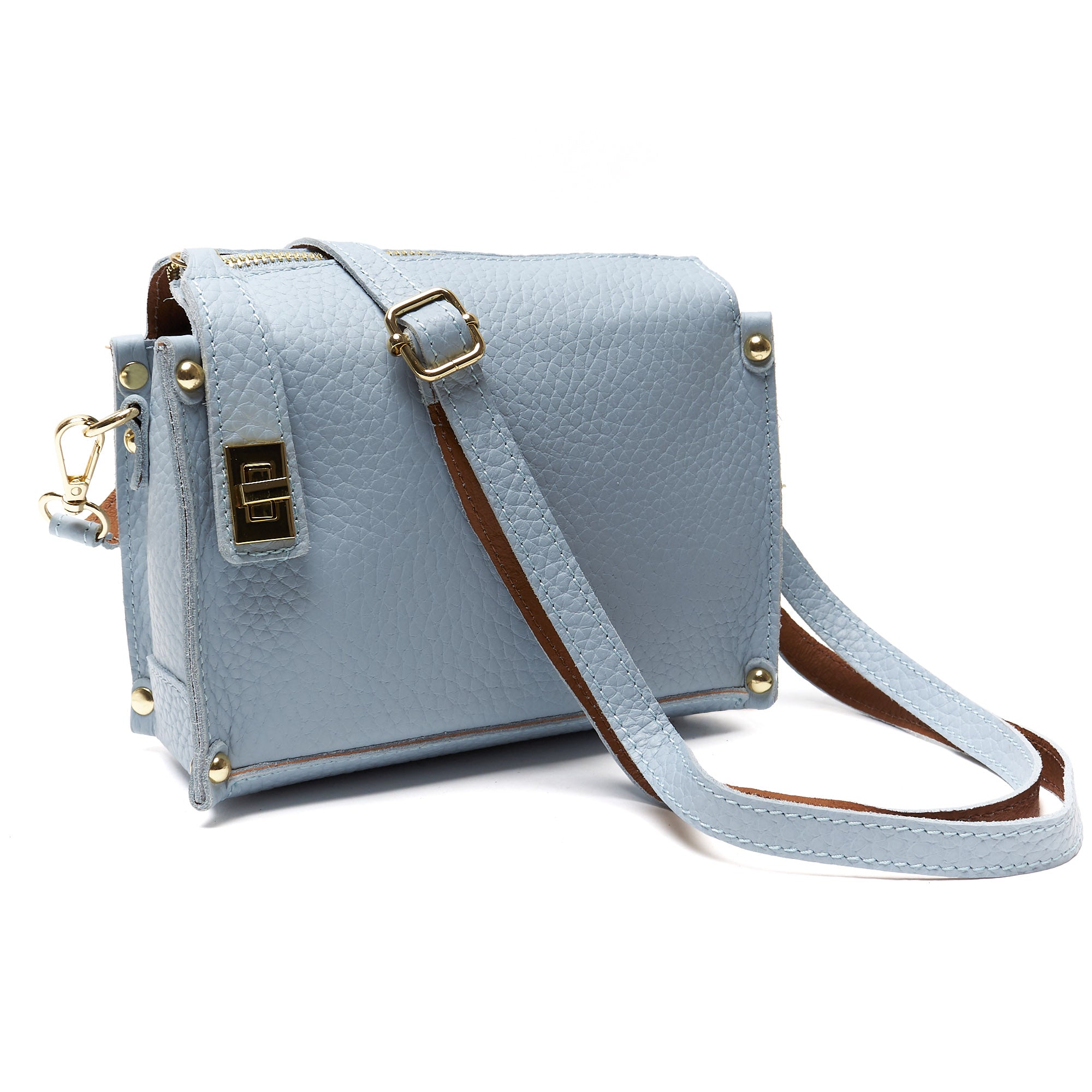 Pochette a Tracolla chiusura sicura in Vera Pelle – Made in Italy