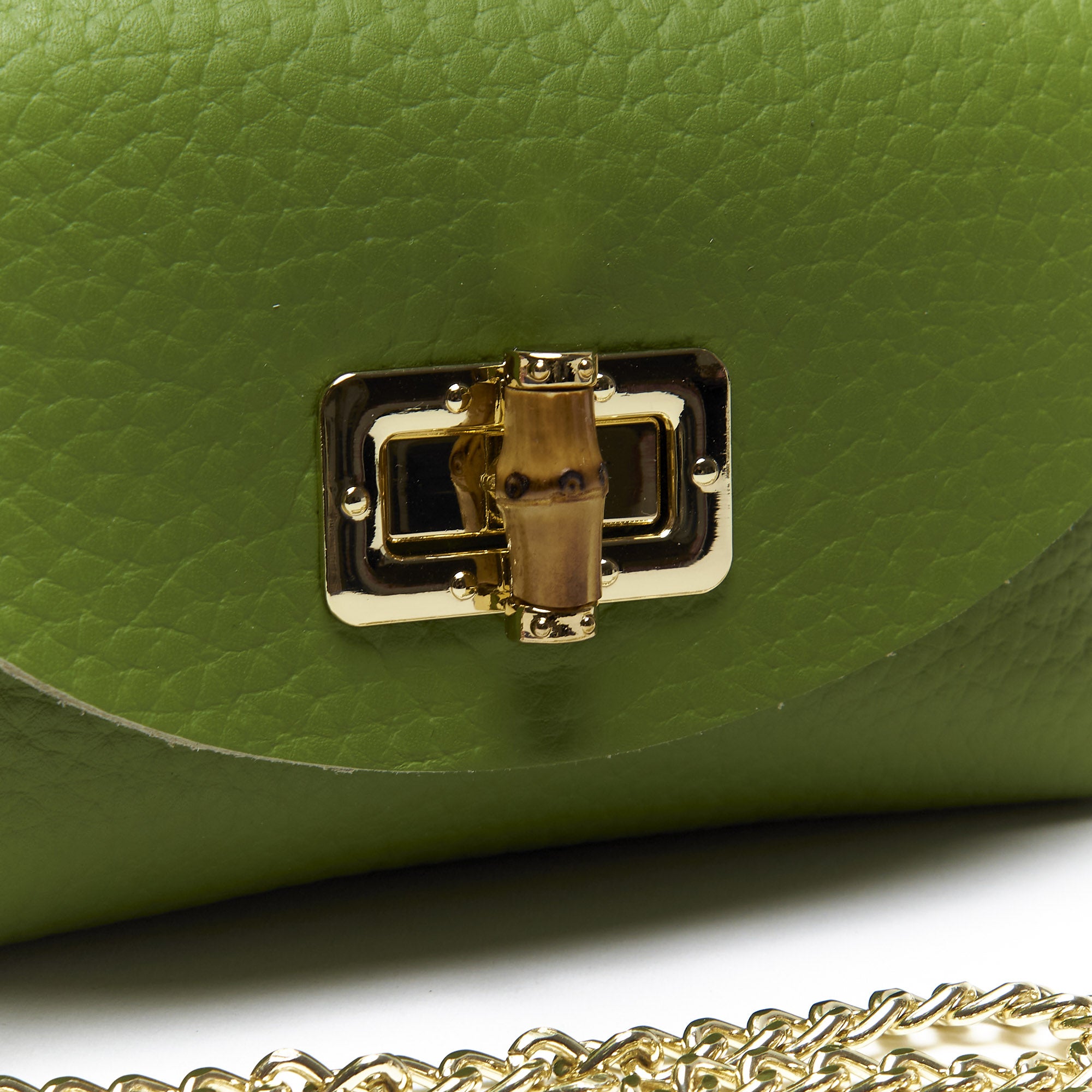 Mini Pochette in Vera Pelle con Tracolla a Catena – Made in Italy