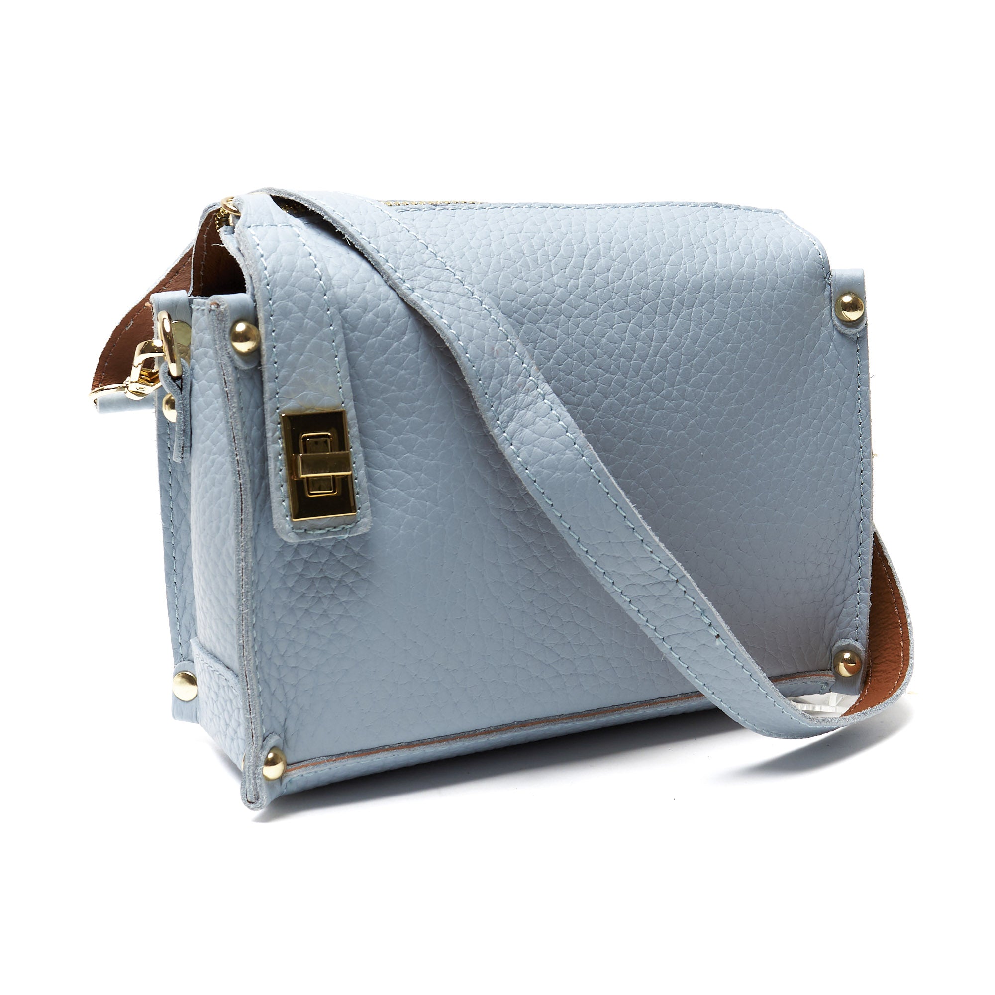 Pochette a Tracolla chiusura sicura in Vera Pelle – Made in Italy