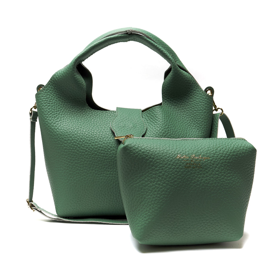 Borsa Hobo in Vera Pelle con Pochette Estraibile – Made in Italy