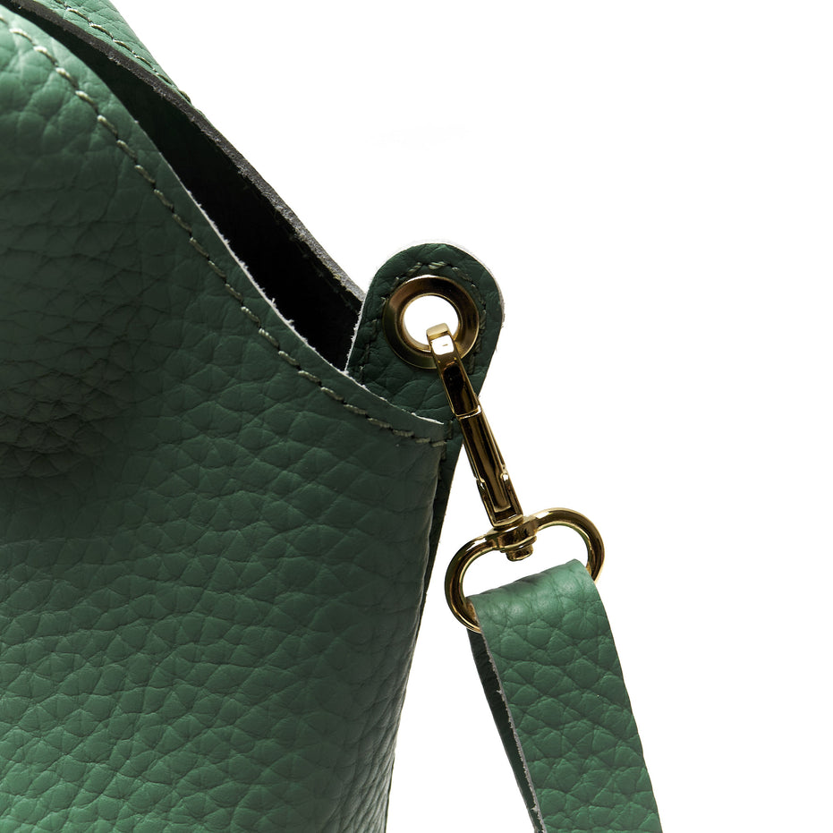 Borsa Hobo in Vera Pelle con Pochette Estraibile – Made in Italy