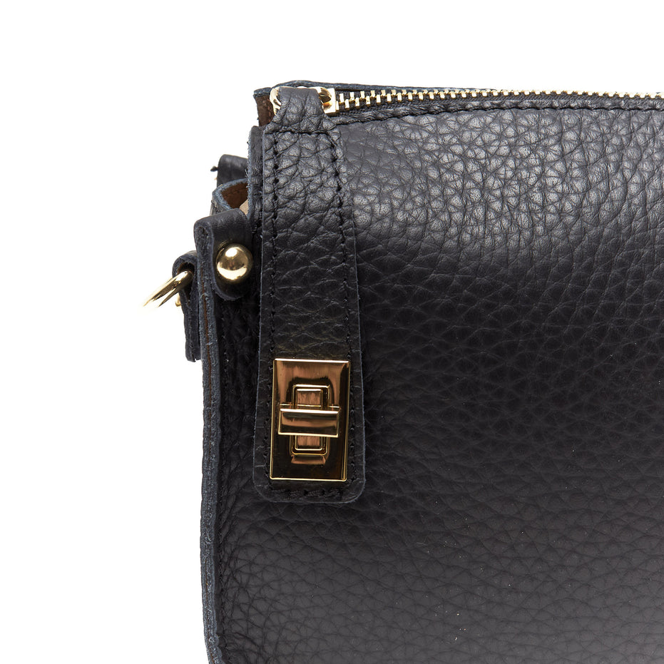 Pochette a Tracolla chiusura sicura in Vera Pelle – Made in Italy