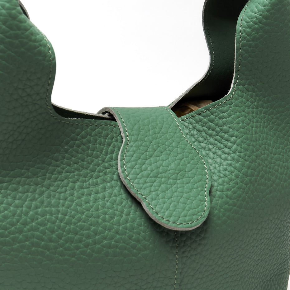 Borsa Hobo in Vera Pelle con Pochette Estraibile – Made in Italy