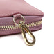 Portadocumenti Donna in Vera Pelle Made in Italy con Zip e Moschettone Oro
