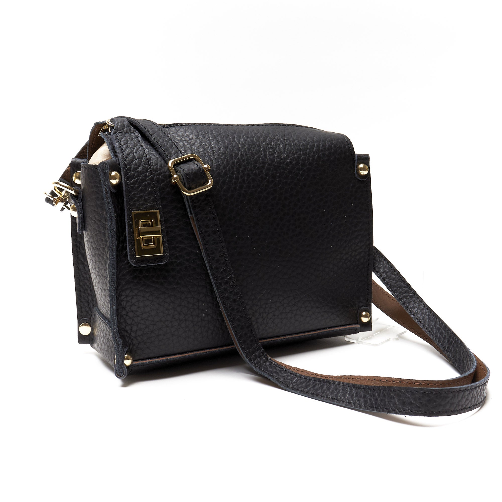 Pochette a Tracolla chiusura sicura in Vera Pelle – Made in Italy
