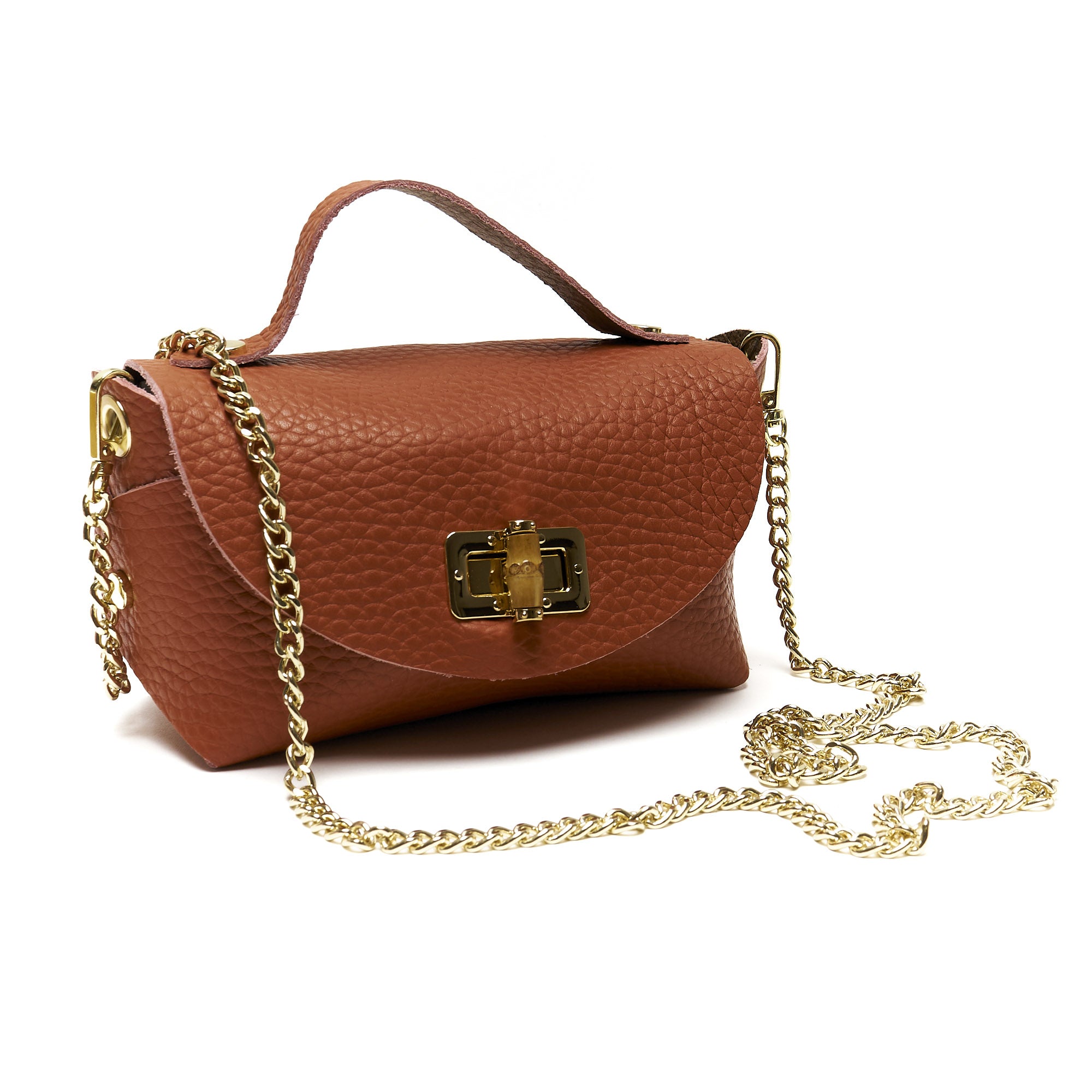 Mini Pochette in Vera Pelle con Tracolla a Catena – Made in Italy