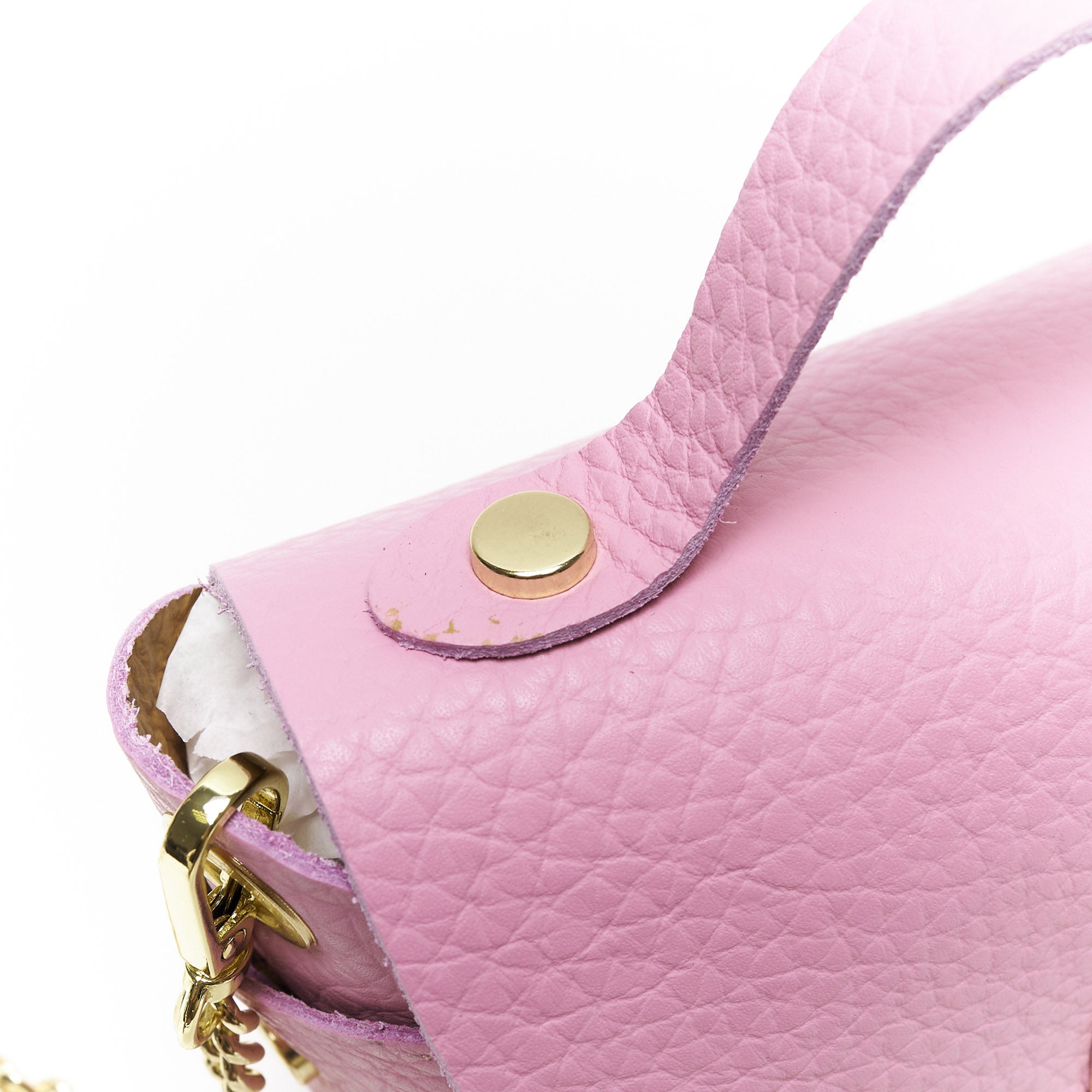 Mini Pochette in Vera Pelle con Tracolla a Catena – Made in Italy