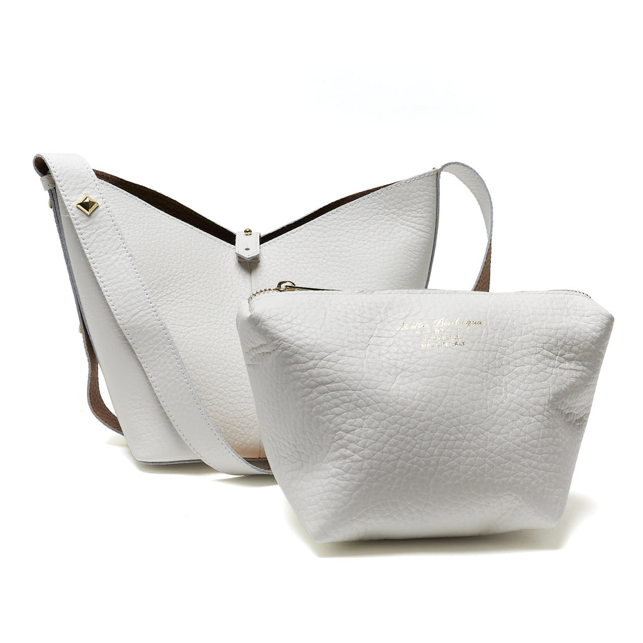 Borsa a Spalla in Vera Pelle con Pochette Estraibile – Made in Italy