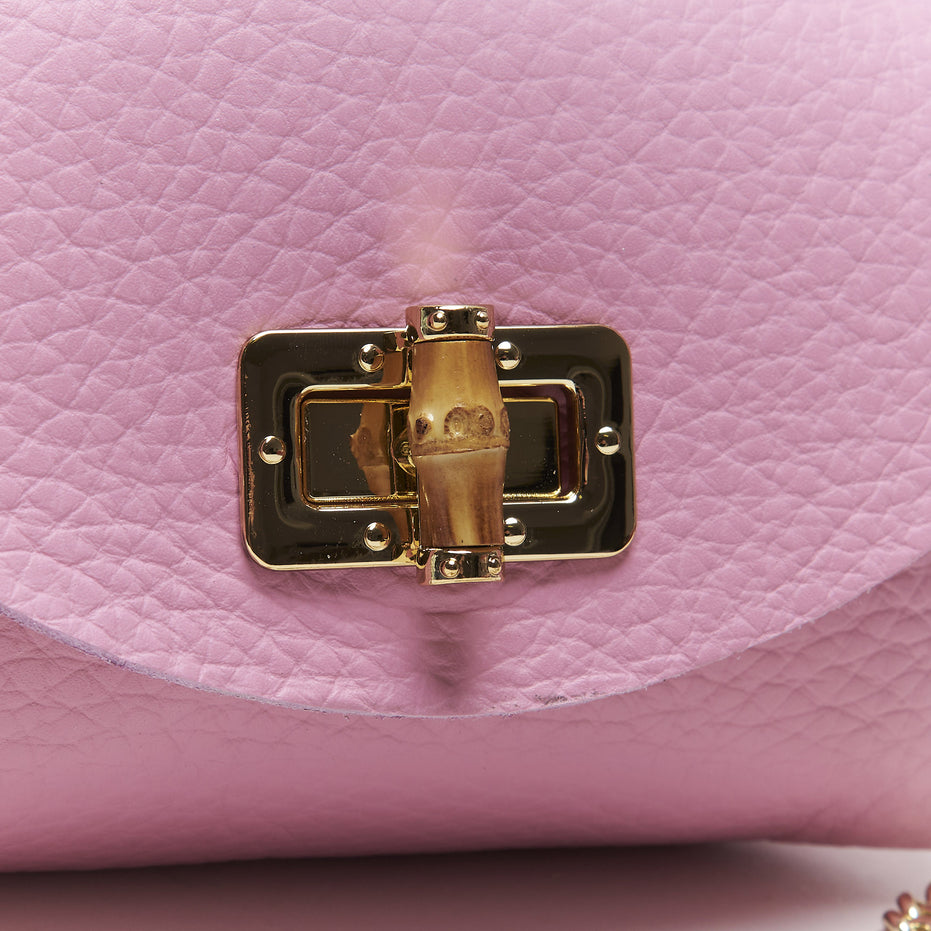 Mini Pochette in Vera Pelle con Tracolla a Catena – Made in Italy