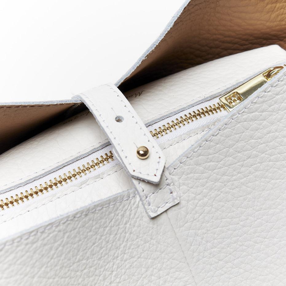 Borsa a Spalla in Vera Pelle con Pochette Estraibile – Made in Italy
