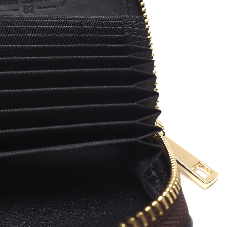 Portadocumenti Donna in Vera Pelle Made in Italy con Zip e Moschettone Oro