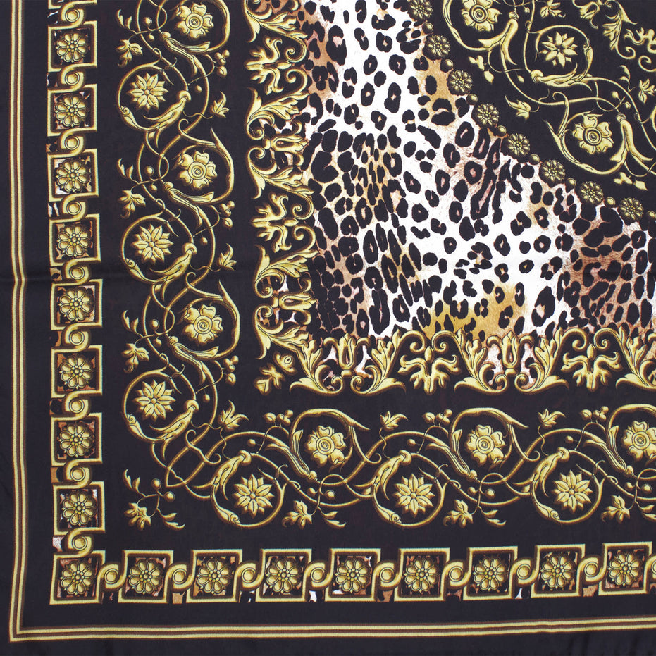 Foulard Donna Seta "Barocco Animalier" - Made in Italy |100% Seta