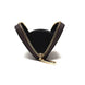 Portadocumenti Donna in Vera Pelle Made in Italy con Zip e Moschettone Oro