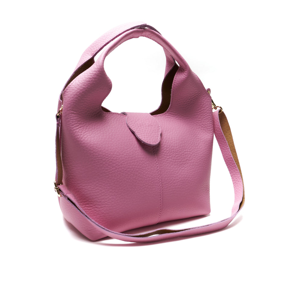 Borsa Hobo in Vera Pelle con Pochette Estraibile – Made in Italy
