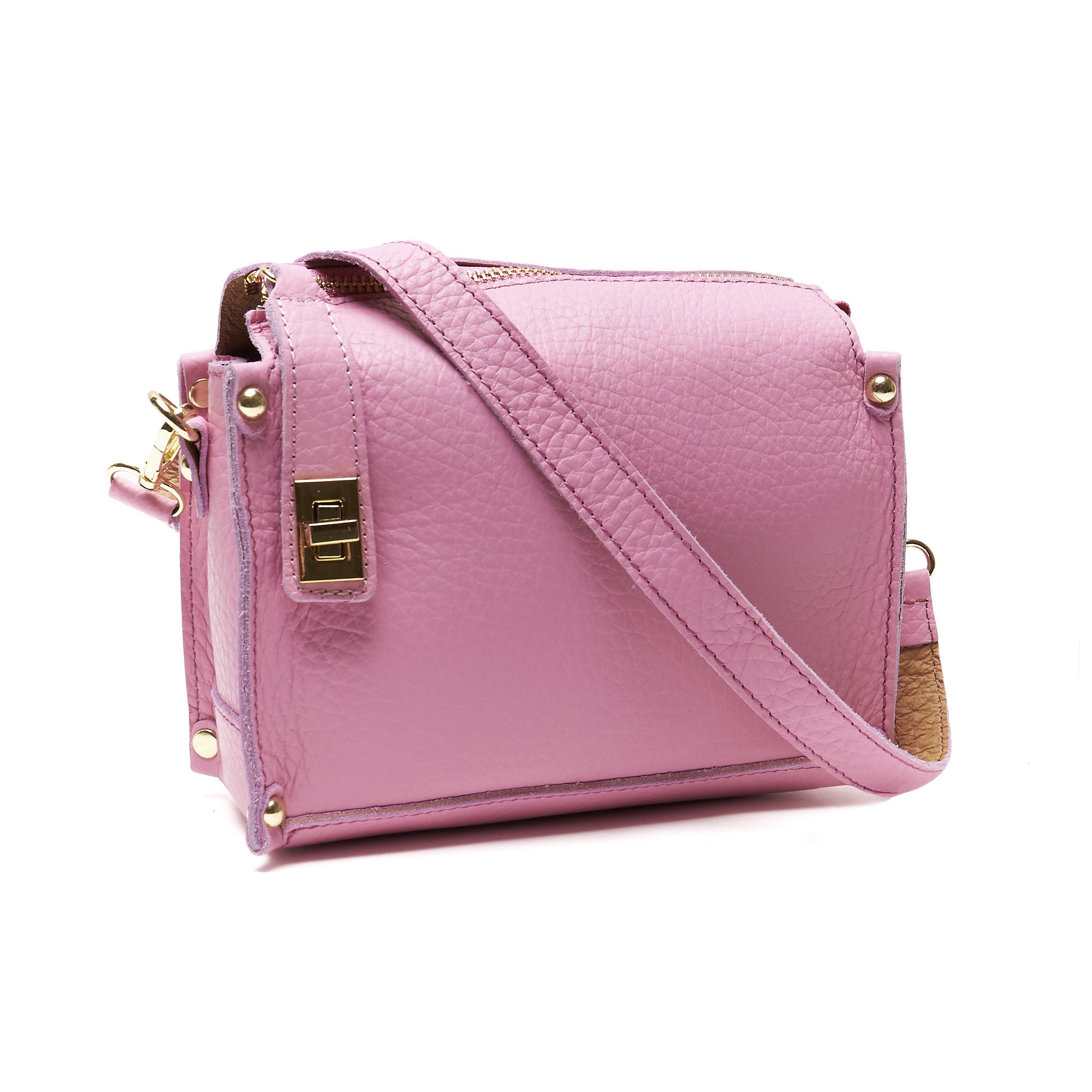 Pochette a Tracolla chiusura sicura in Vera Pelle – Made in Italy