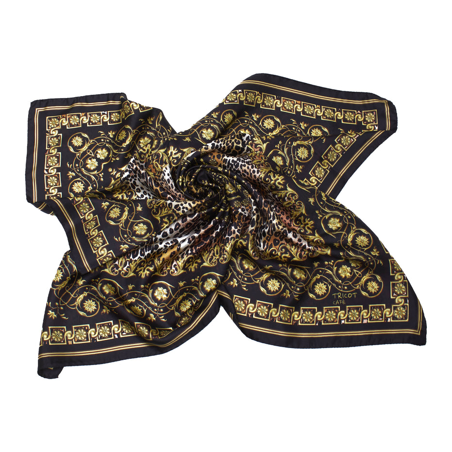 Foulard Donna Seta "Barocco Animalier" - Made in Italy |100% Seta