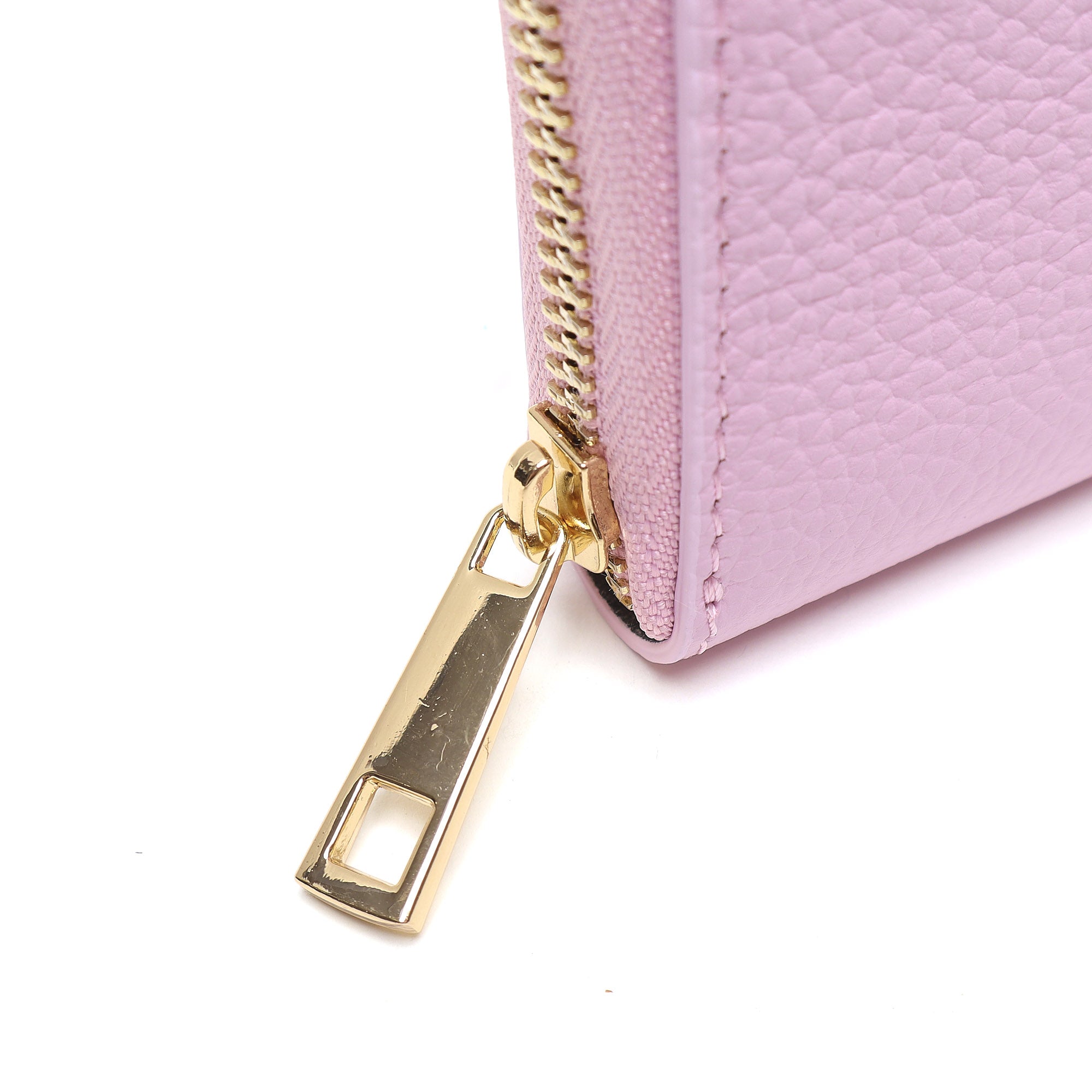Portafoglio Piccolo Donna in Vera Pelle Made in Italy con Zip e Dettagli Oro