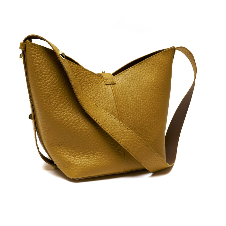 Borsa a Spalla in Vera Pelle con Pochette Estraibile – Made in Italy