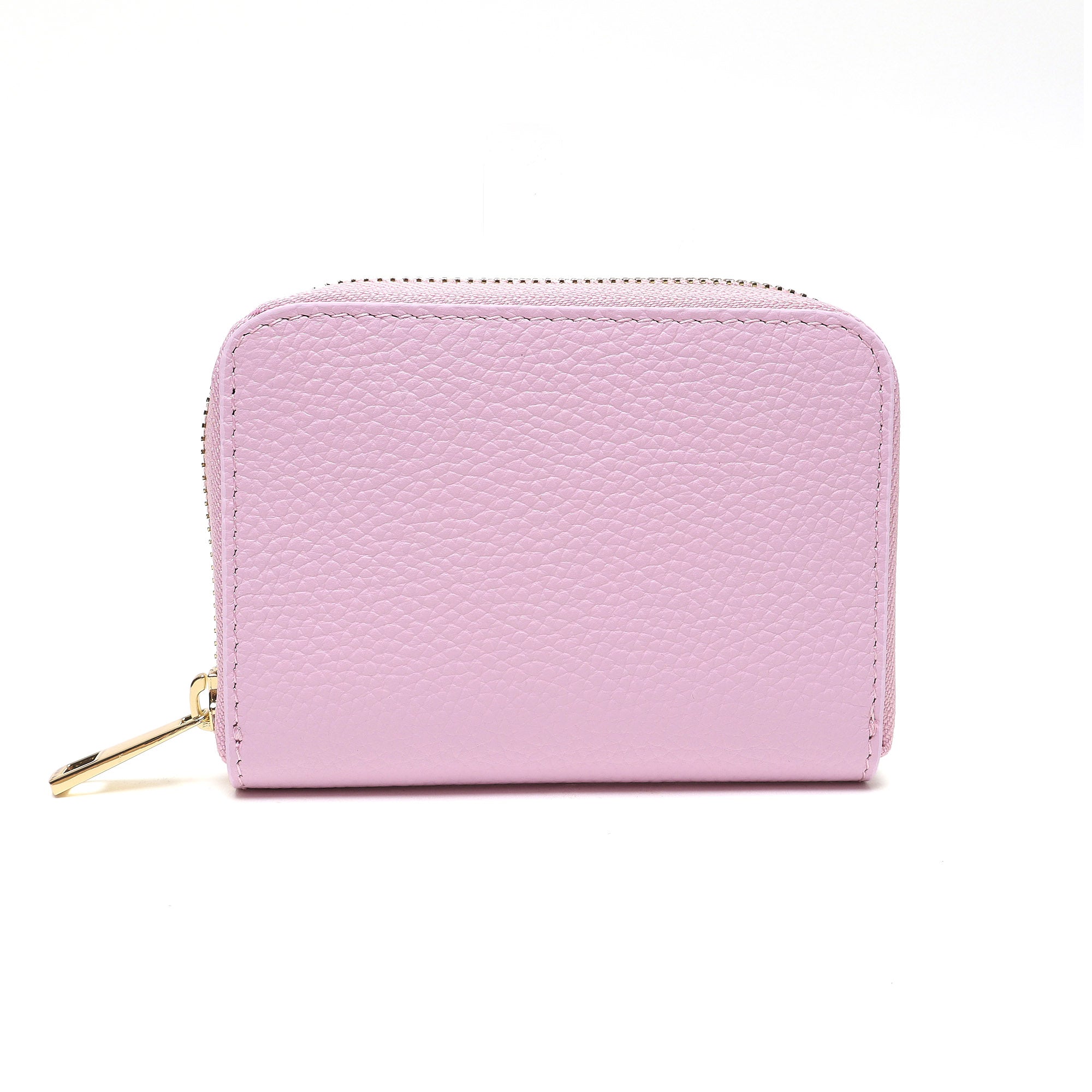 Portafoglio Piccolo Donna in Vera Pelle Made in Italy con Zip e Dettagli Oro