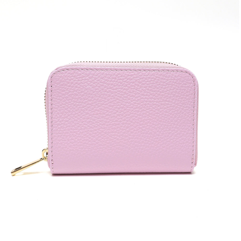 Portafoglio Piccolo Donna in Vera Pelle Made in Italy con Zip e Dettagli Oro
