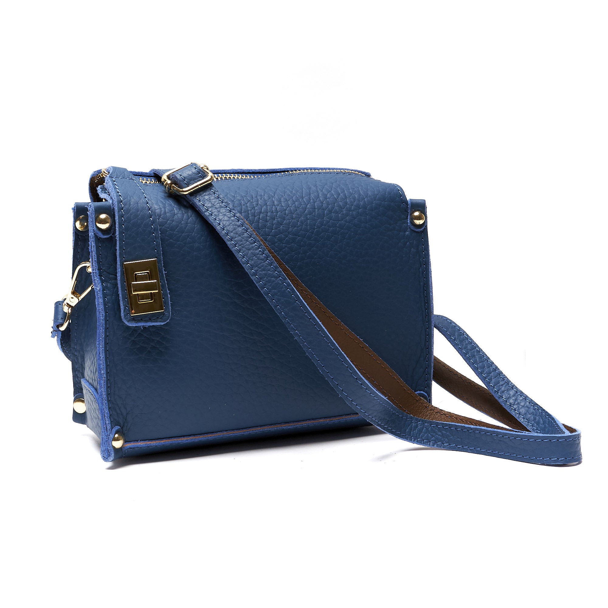 Pochette a Tracolla chiusura sicura in Vera Pelle – Made in Italy