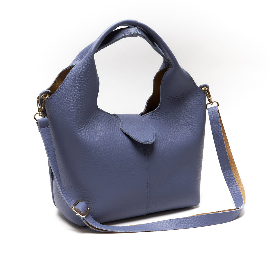 Borsa Hobo in Vera Pelle con Pochette Estraibile – Made in Italy